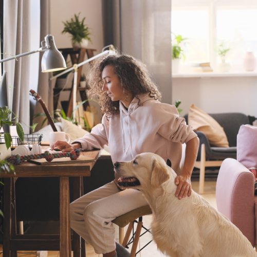 Woman working on computer
